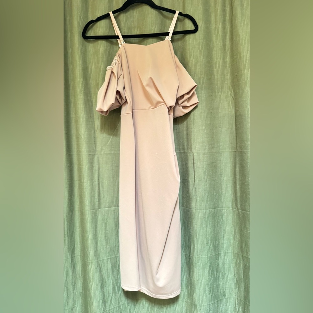 Chic Off The Shoulder Pink Dress